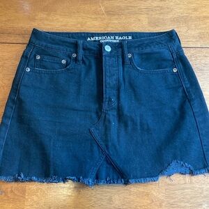 American eagle black jean skirt
